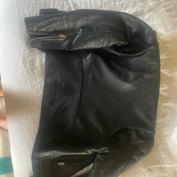 5 HEADS Black Leather Cropped Jacket - Picture 9 of 16